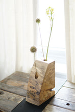 Load image into Gallery viewer, Spalted Maple Bookend Ikebana Vase