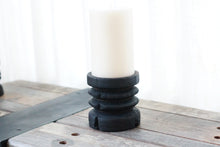 Load image into Gallery viewer, Wide Yakisugi Pillar Candle Holder