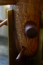 Load image into Gallery viewer, Walnut & Brass Flower Form