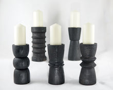 Load image into Gallery viewer, Tall Yakisugi Candle Holders