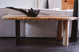 Maple Bench with legs two ways