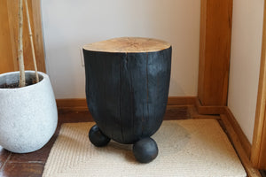 Burnt Scandinavian Spalted Maple Side Table