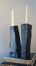 Load image into Gallery viewer, Blackened Ash Taper Candle Holders

