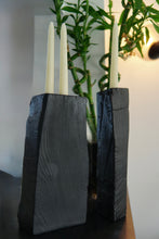 Load image into Gallery viewer, Blackened Ash Taper Candle Holders
