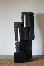 Load image into Gallery viewer, Blackened Barnwood Candleabra
